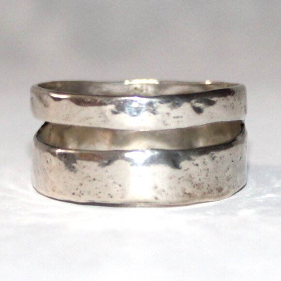 Silpada Double Space Split Band Sterling Silver Ring R4913 - Picture 1 of 7